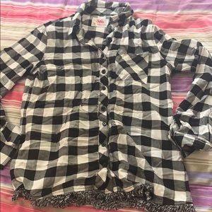 NWT Justice buffalo-plaid shirt